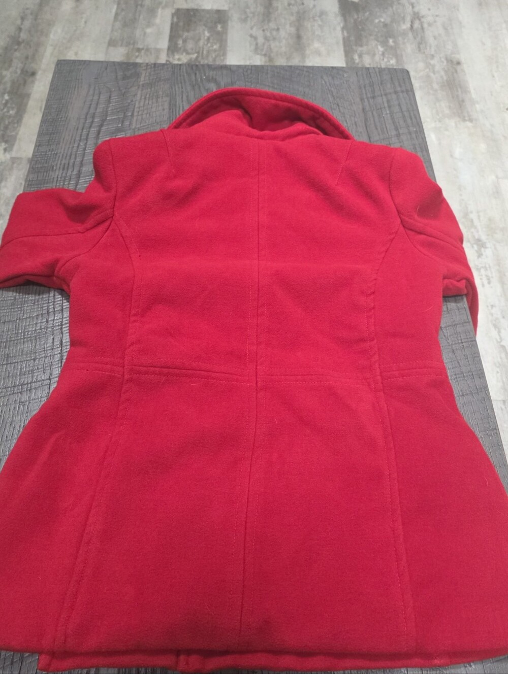 Dollhouse Womens Red Double-Breasted Peacoat Size : Large - Picture 7 of 8